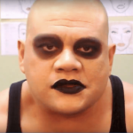 Jamie Wilson transforms to Uncle Fester for Halloween