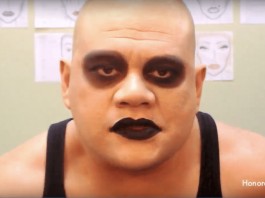 Jamie Wilson transforms to Uncle Fester for Halloween
