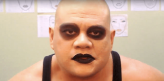 Jamie Wilson transforms to Uncle Fester for Halloween