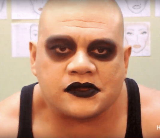 Jamie Wilson transforms to Uncle Fester for Halloween