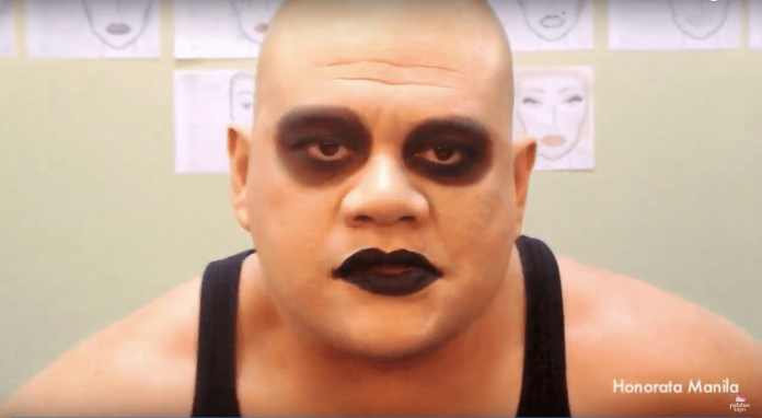 Jamie Wilson transforms to Uncle Fester for Halloween