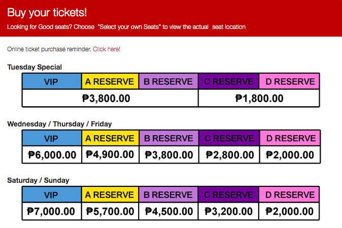 Tickets to Matilda The Musical Manila