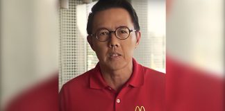 Kenneth Yang appears on video for McDo PH