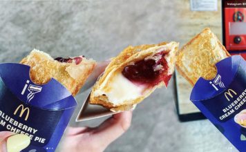 Blueberry Cream Cheese Pie, McDonald’s new temptation Blueberry Cream Cheese Pie is sold in McDonald's Malaysi
