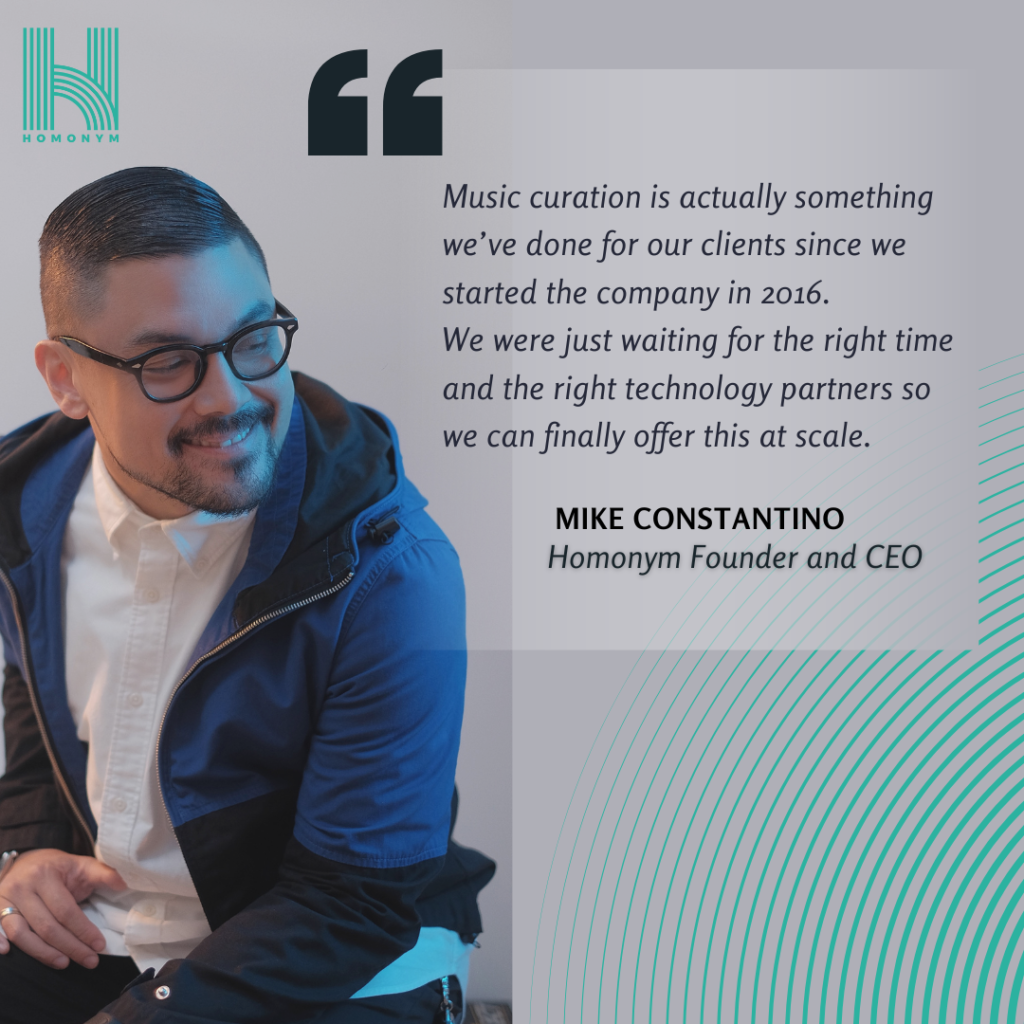 Homonym Music Curation